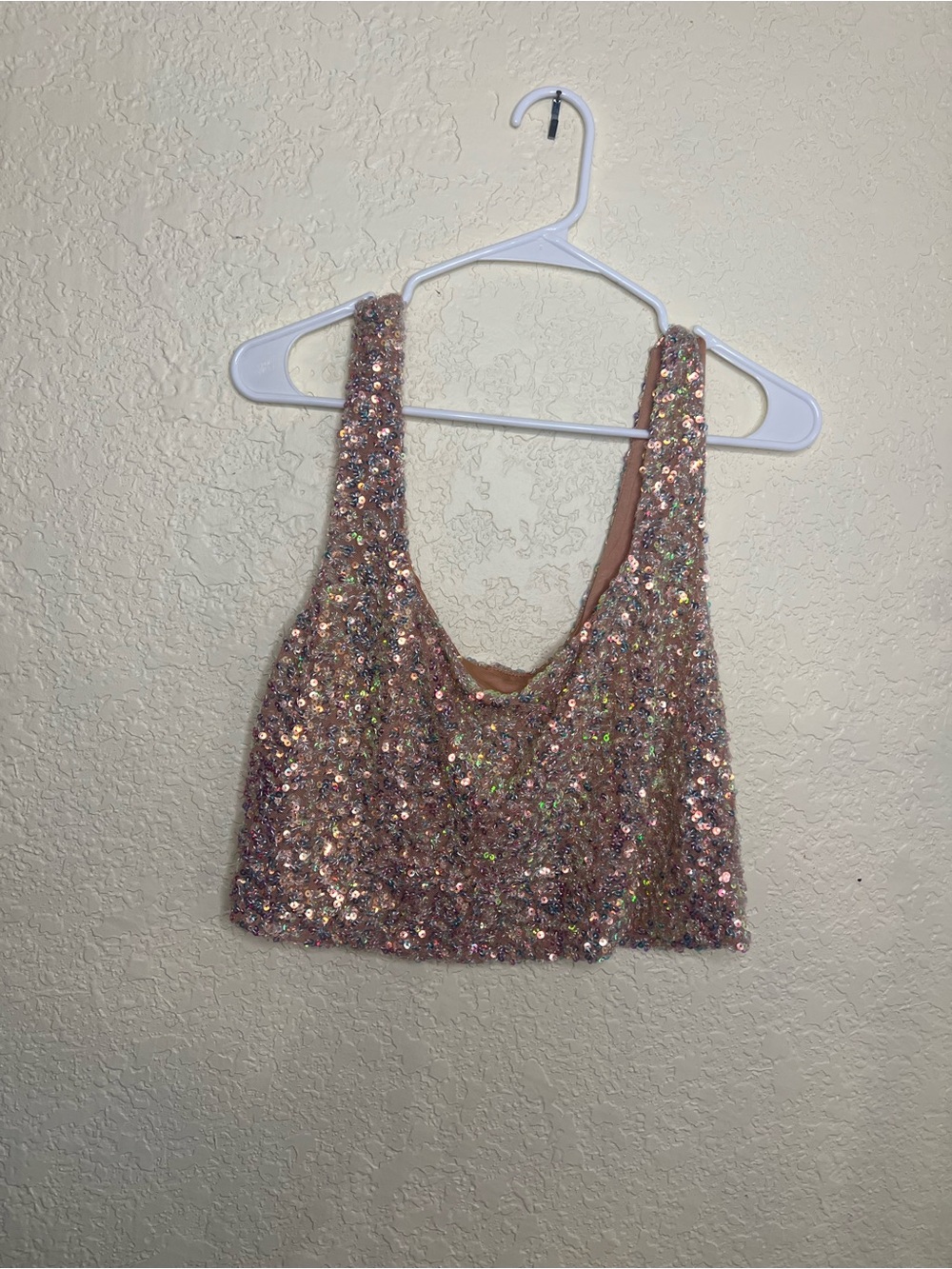 Forever 21 Rose Gold Sequin Tank Top
